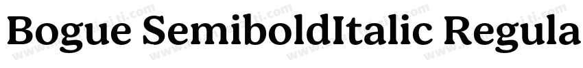 Bogue SemiboldItalic Regular字体转换